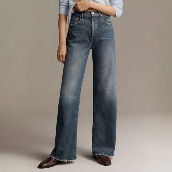 MOTHER Denim - NWT Mother The Lasso Sneak High Rise Wide Leg Jeans, Punk Nouveau Size 30 $278